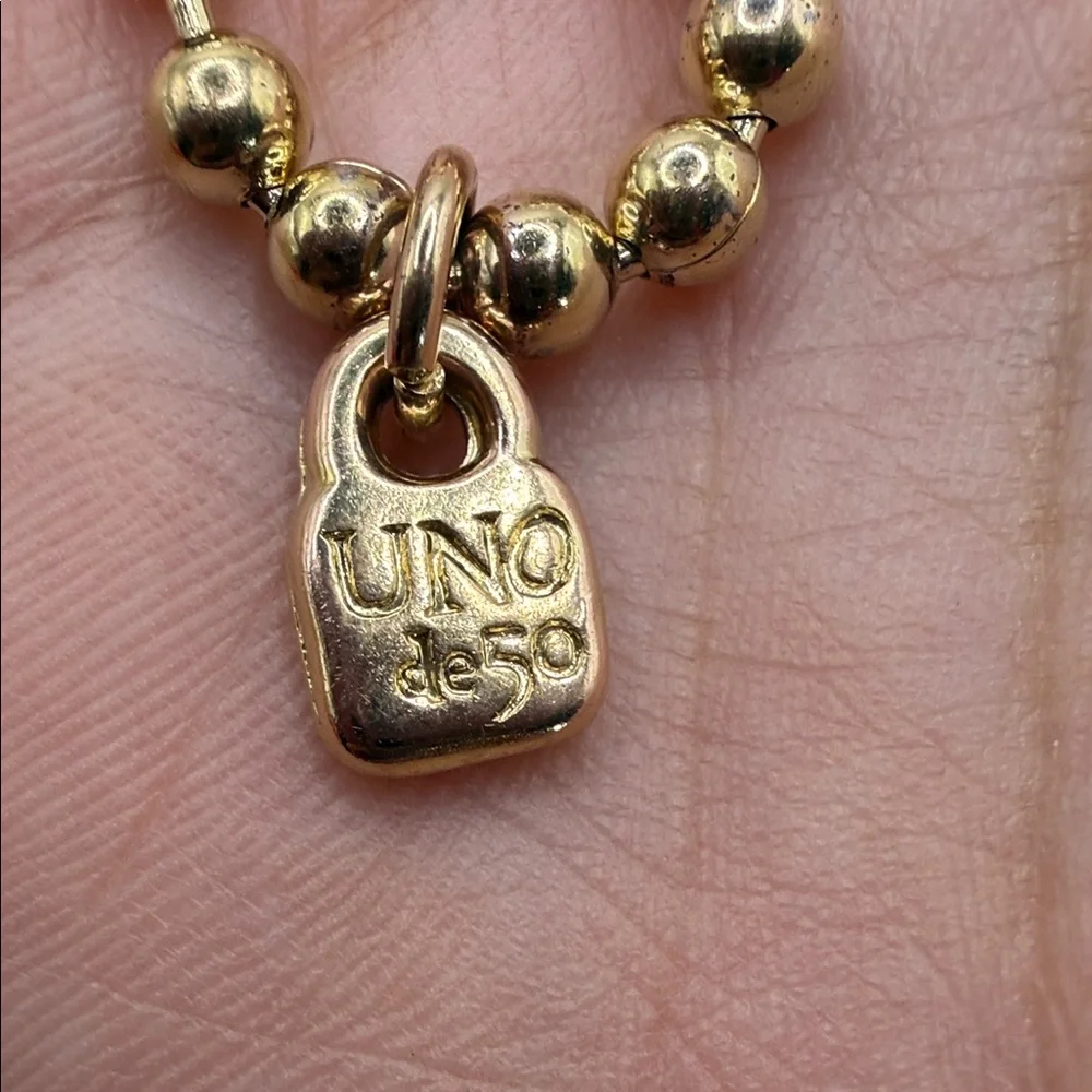 (Firm price )Authentic Second hand 🤚 UNO de 50 Metallic Beaded Bracelet